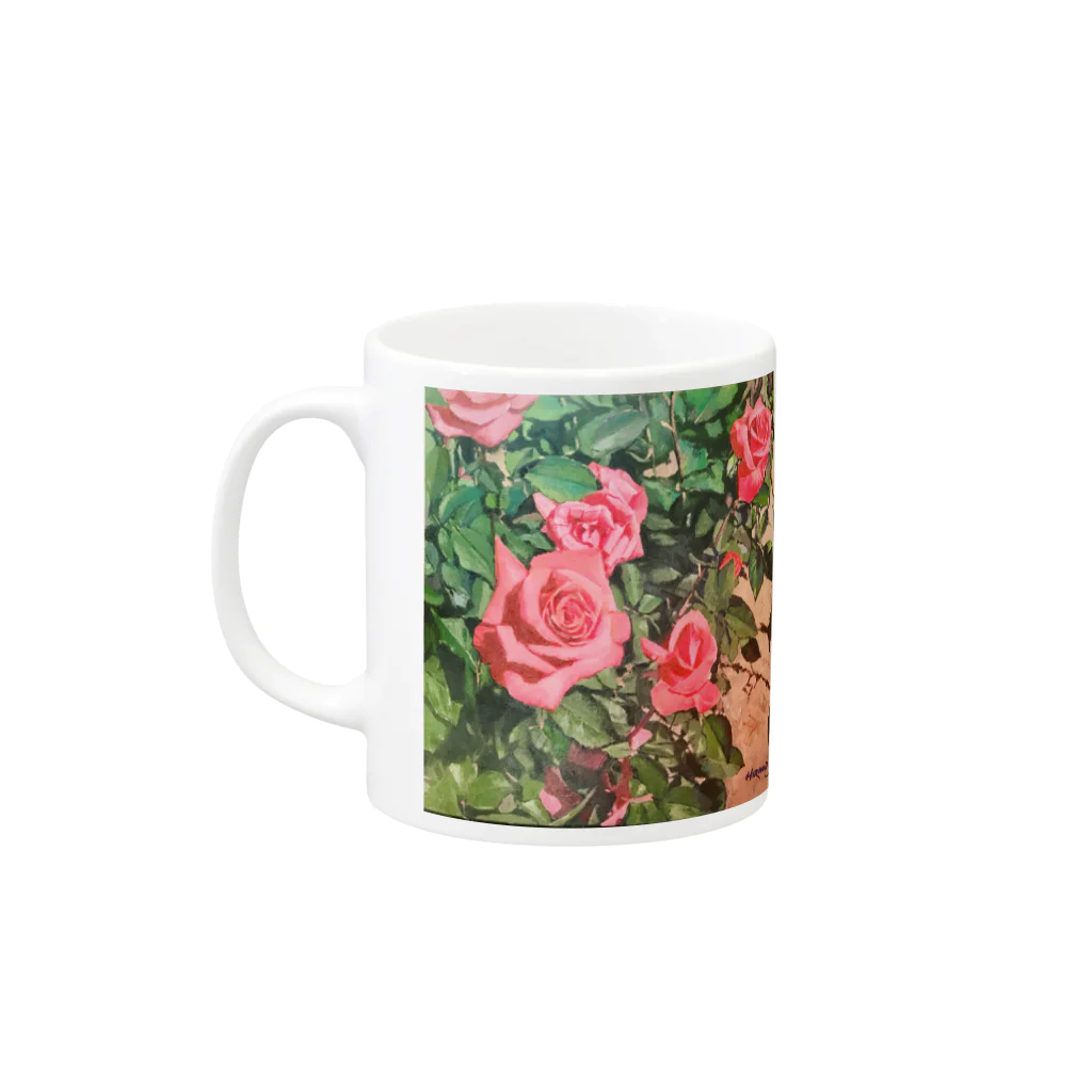 さと吉の薔薇1 Mug :left side of the handle