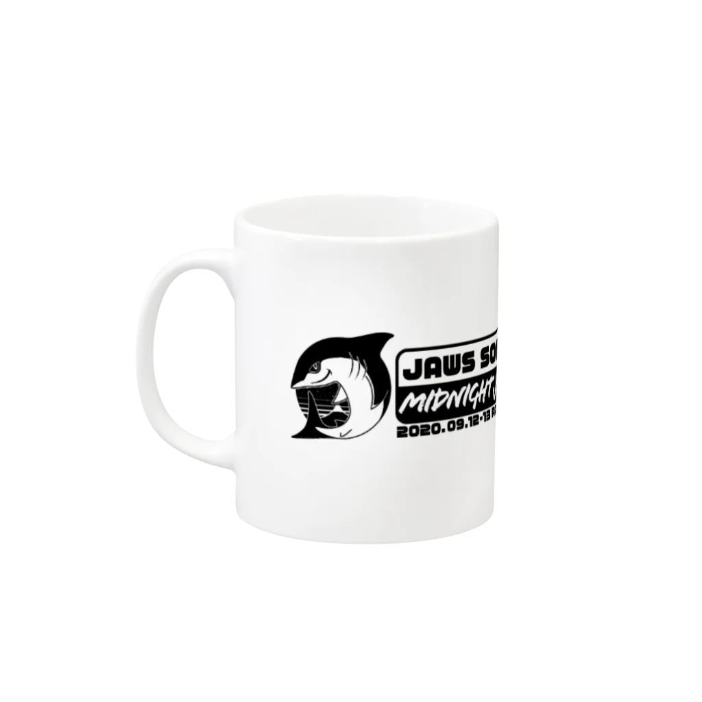 JAWS SONIC & MIDNIGHT JAWS 2020 グッズ販売のJAWS SONIC & MIDNIGHT JAWS 2020 ダブルロゴ Mug :left side of the handle