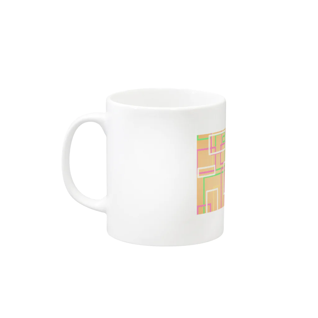 スキー場のゆきのオレンジ四角隊 Mug :left side of the handle