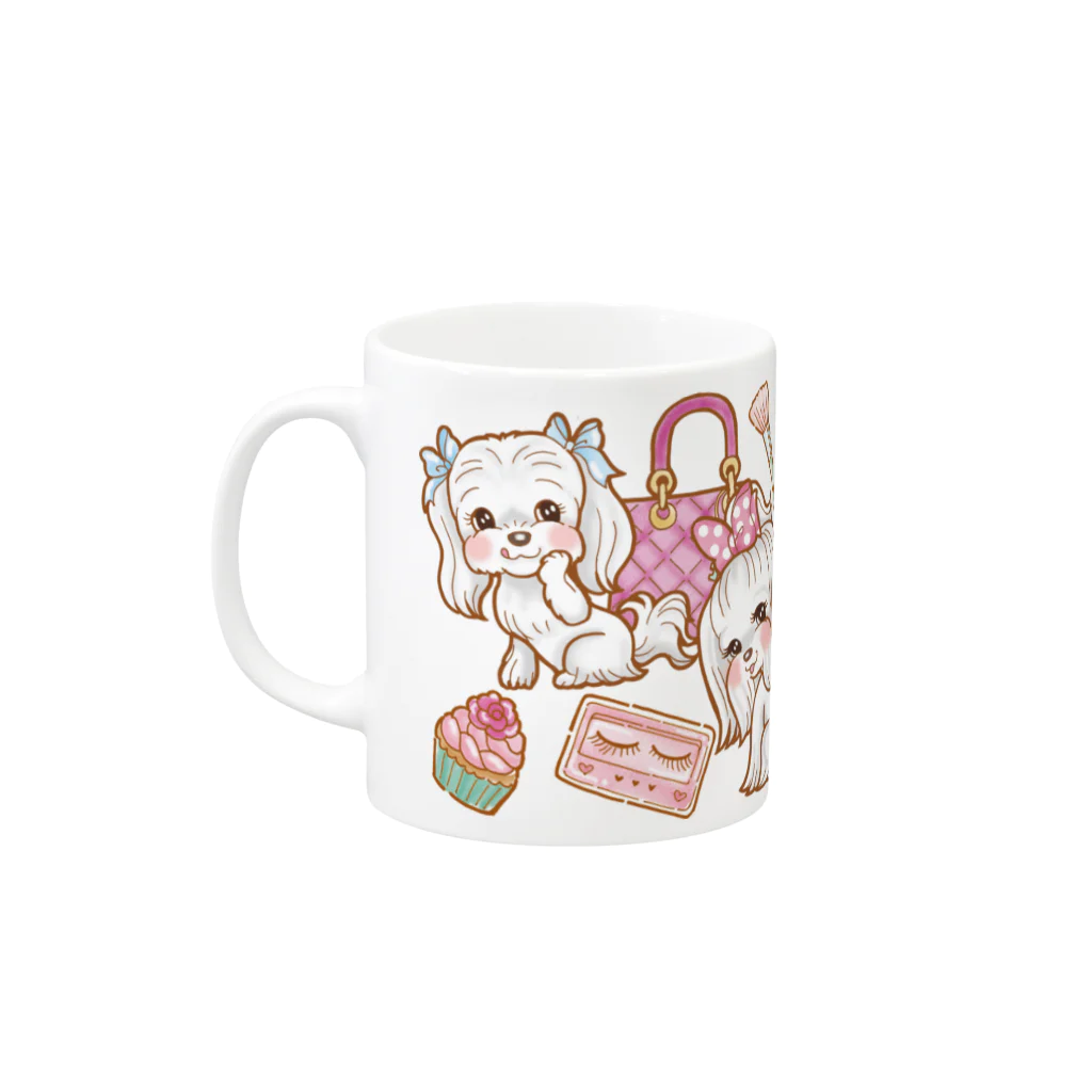 あとりえピノコのパリモードマルチーズちゃん Mug :left side of the handle