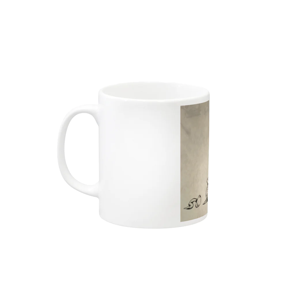 Nomutaのマタンゴ進化図B Mug :left side of the handle