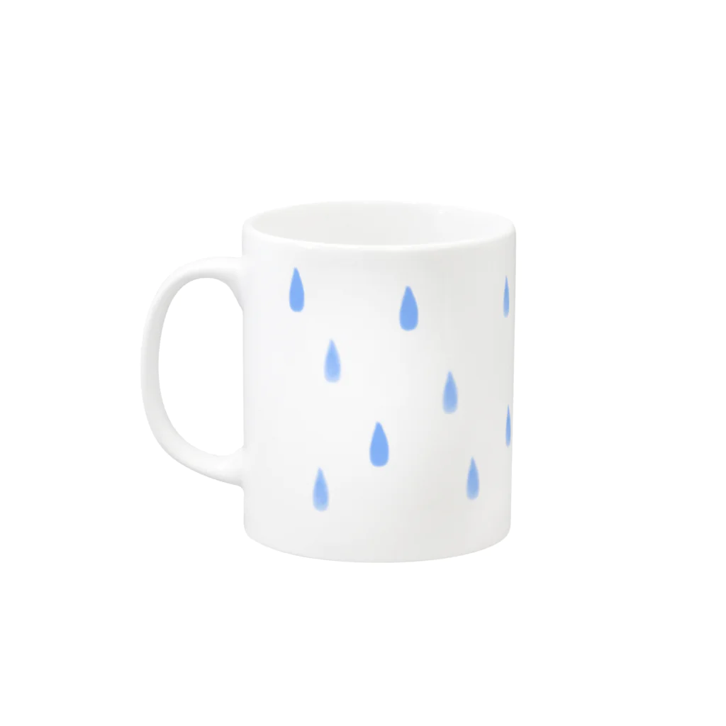 つめくさカップ店の雨 Mug :left side of the handle