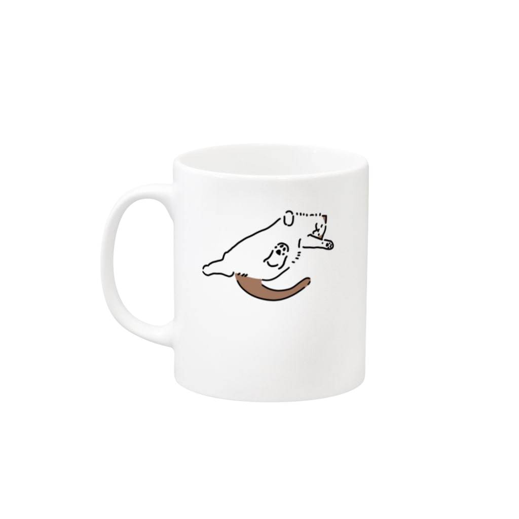 arukanのネコ、ごろーん、横 Mug :left side of the handle