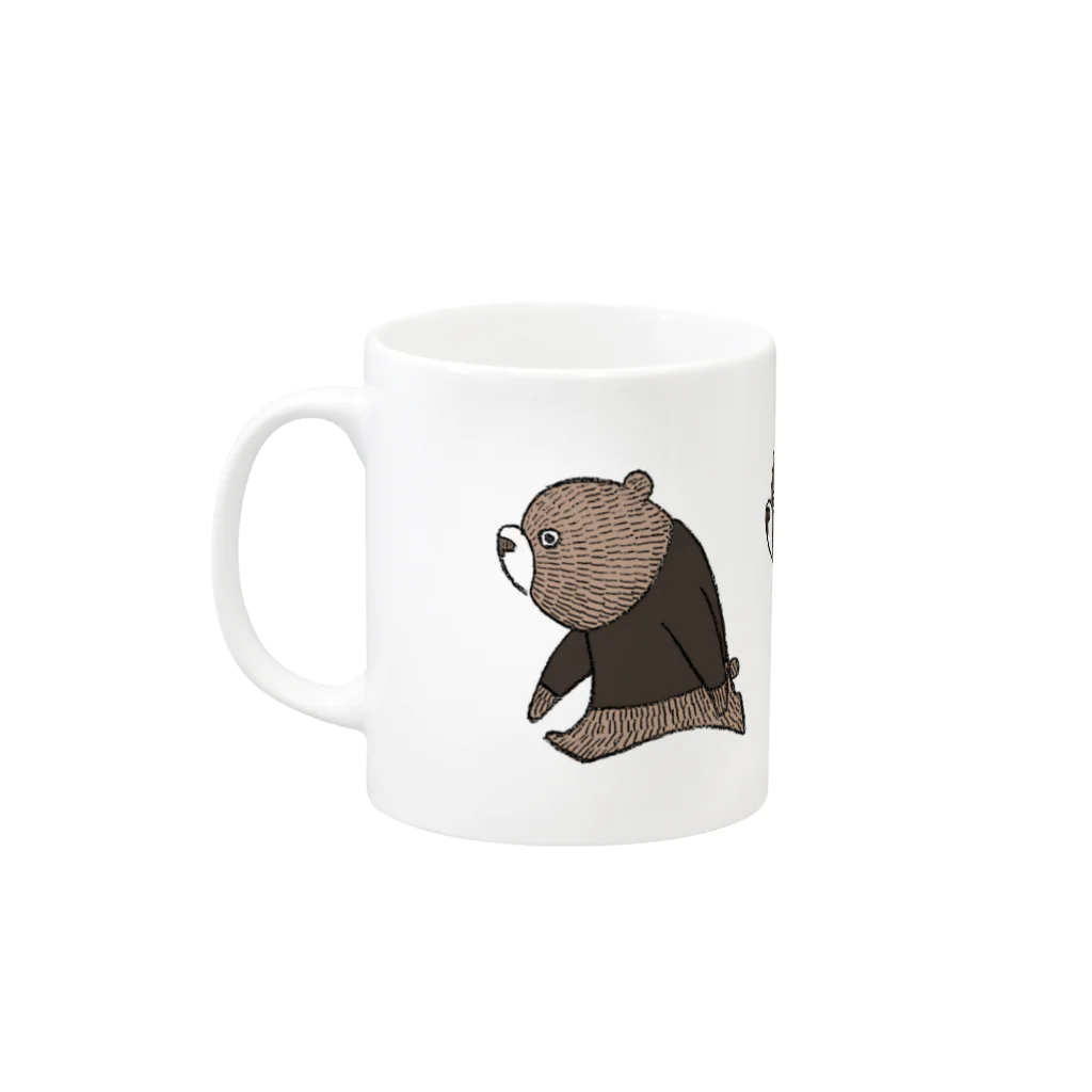 kumax69の子熊トリオ Mug :left side of the handle