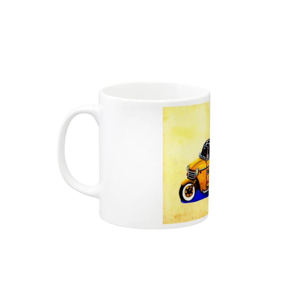 Colour-Trash Suzuri ShopのDuck-Racer Mug :left side of the handle