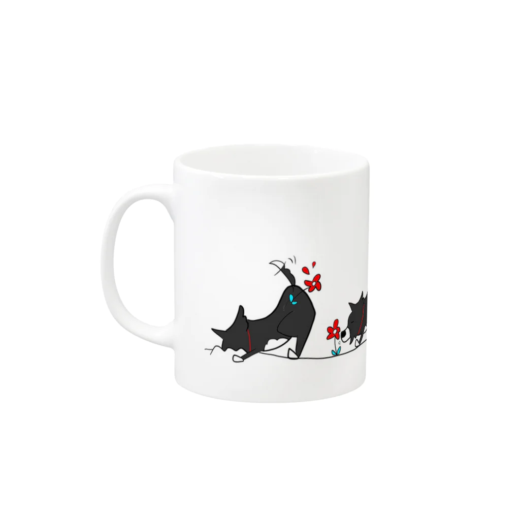 ピースの家族のピースのマグカップ Mug :left side of the handle