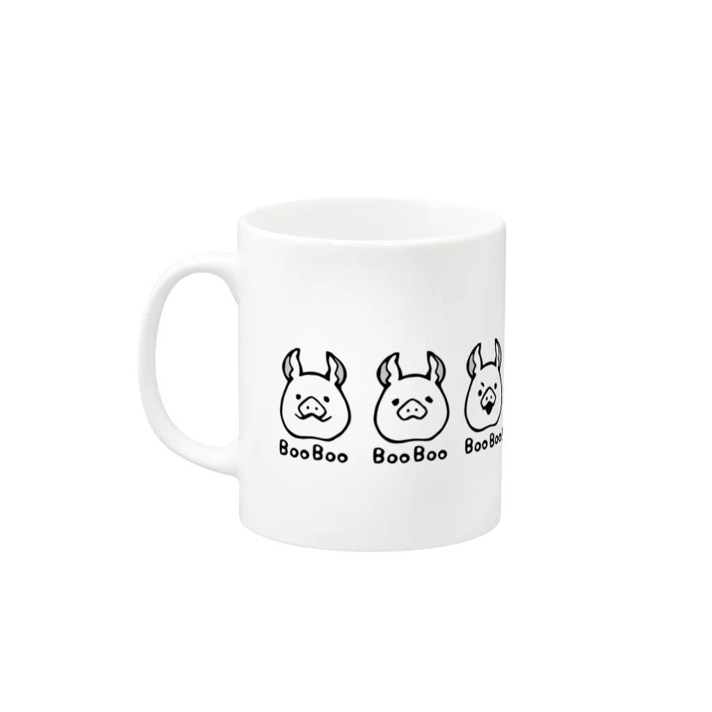 前髪ぱっつん◆SUZURI店のBOOBOOBOO！ Mug :left side of the handle