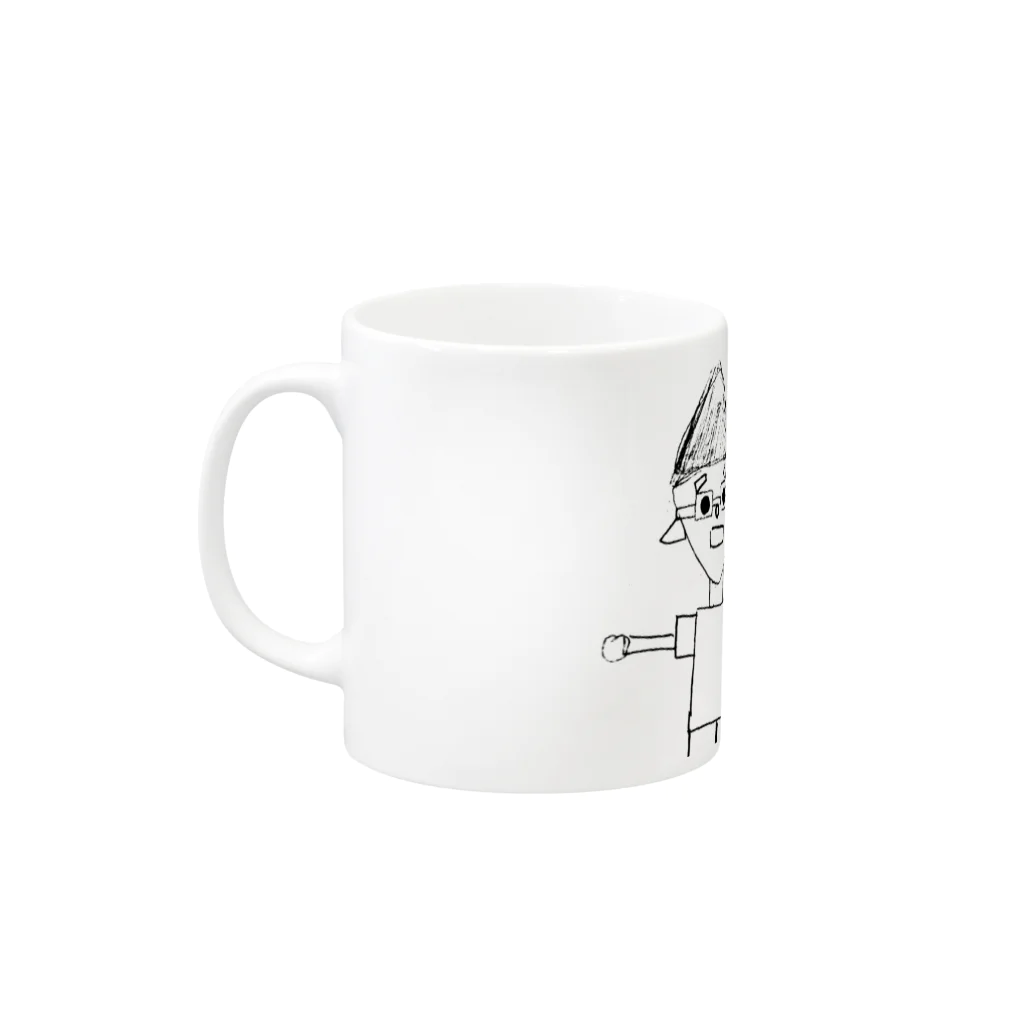 minamisanの形でブリキくん兄弟 Mug :left side of the handle