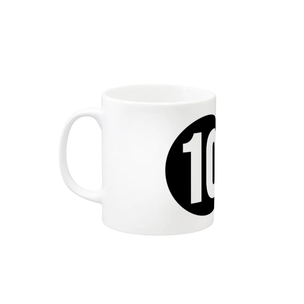 10BTCの10BTC(Black-Logo) Mug :left side of the handle