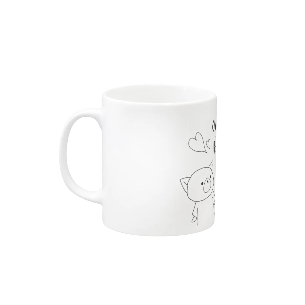 ゆきだまの向日葵(あなただけを見つめています) Mug :left side of the handle