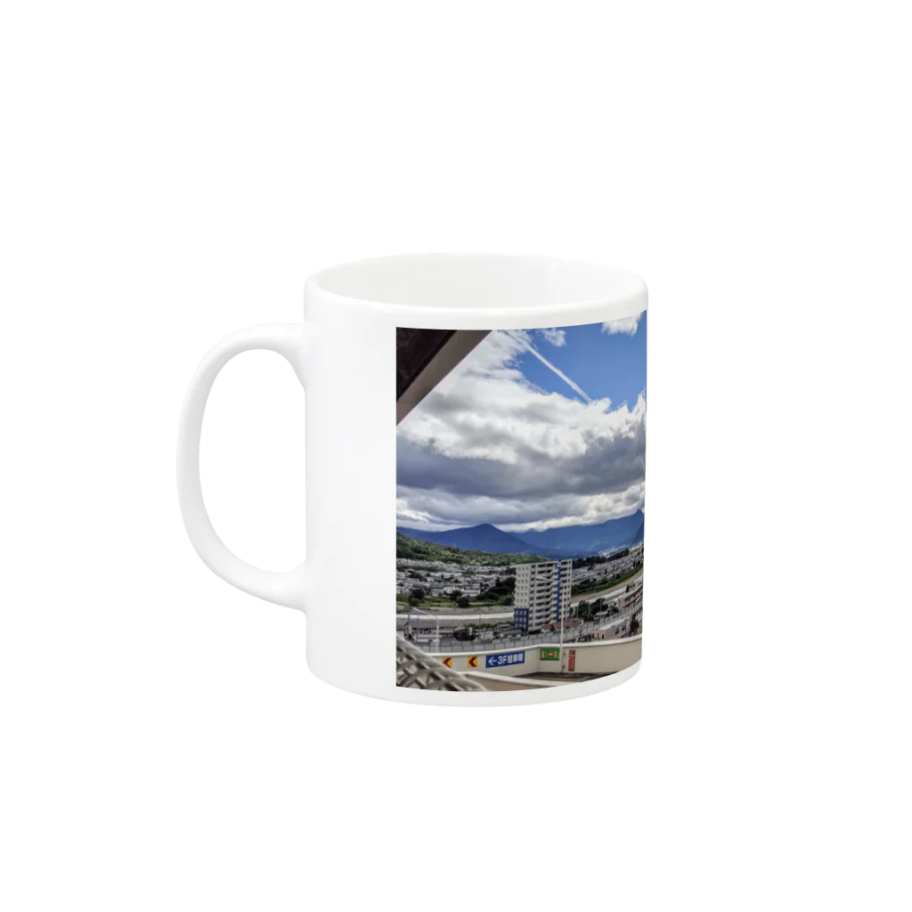 おいでよ上田の上田イオンから見た千曲川 Mug :left side of the handle