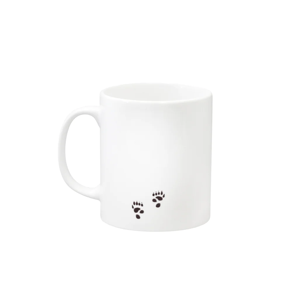 ひよこのショップの礼をするパンダ Mug :left side of the handle