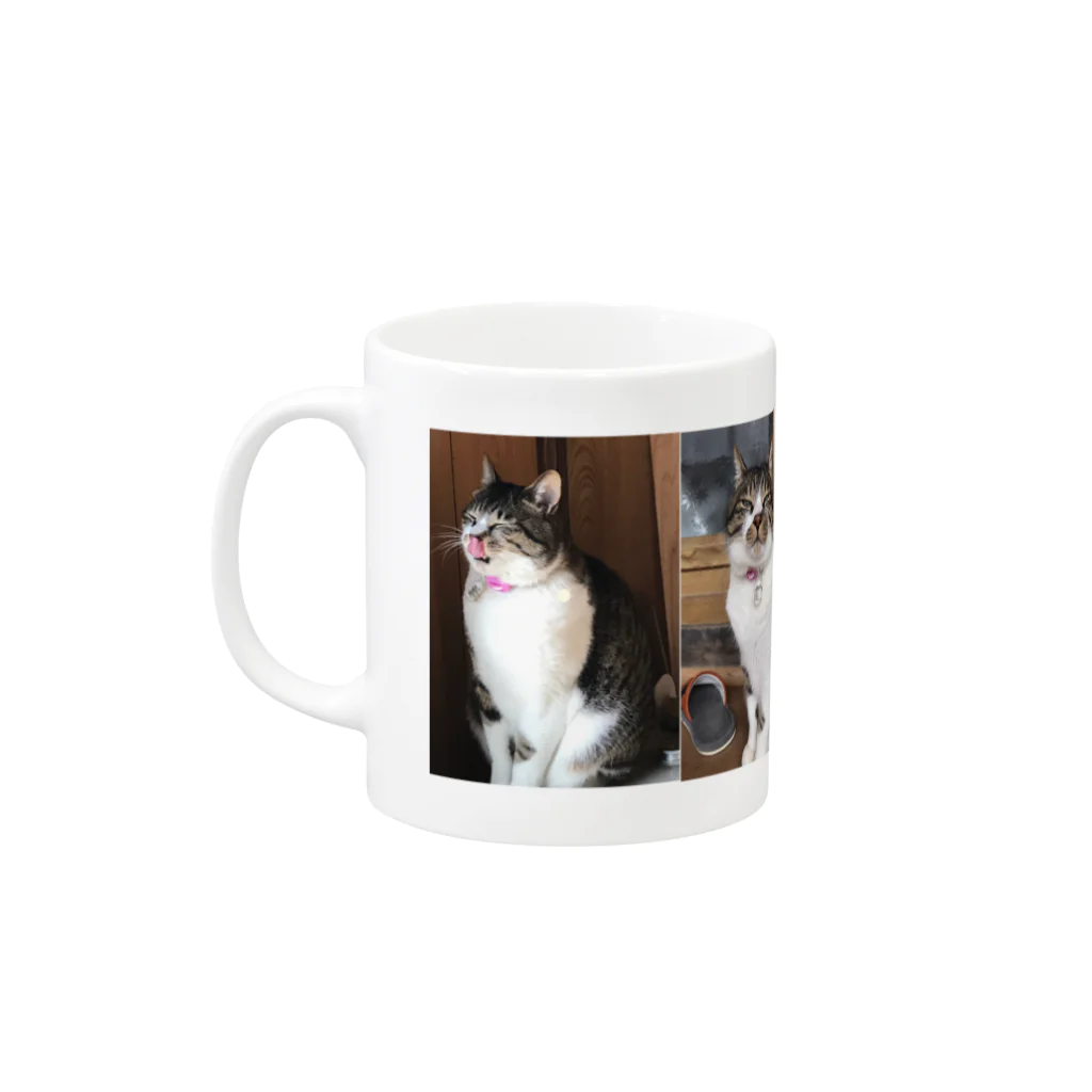 Yamawaki17のねこマグカップ４密 Mug :left side of the handle