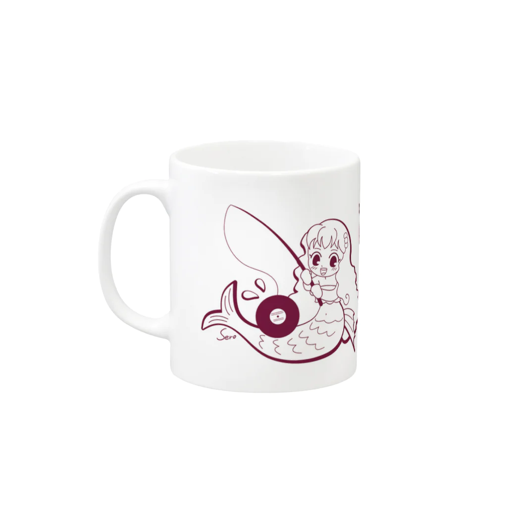 ギャース飯店の人魚ちゃん柄B Mug :left side of the handle