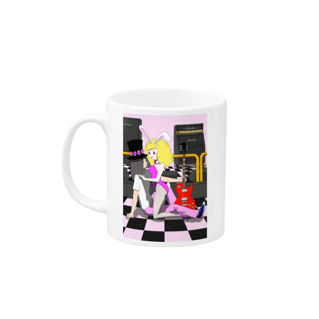 みきたにし☆商店【公式】のライブハウスのアイバニーちゃん Mug :left side of the handle