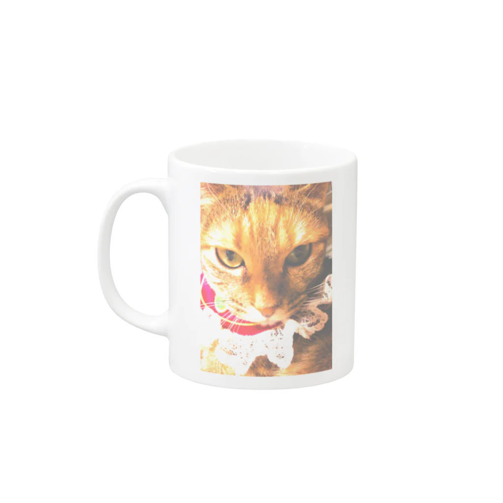 猫雑貨さんちこの猫プリンちゃん（姫） Mug :left side of the handle