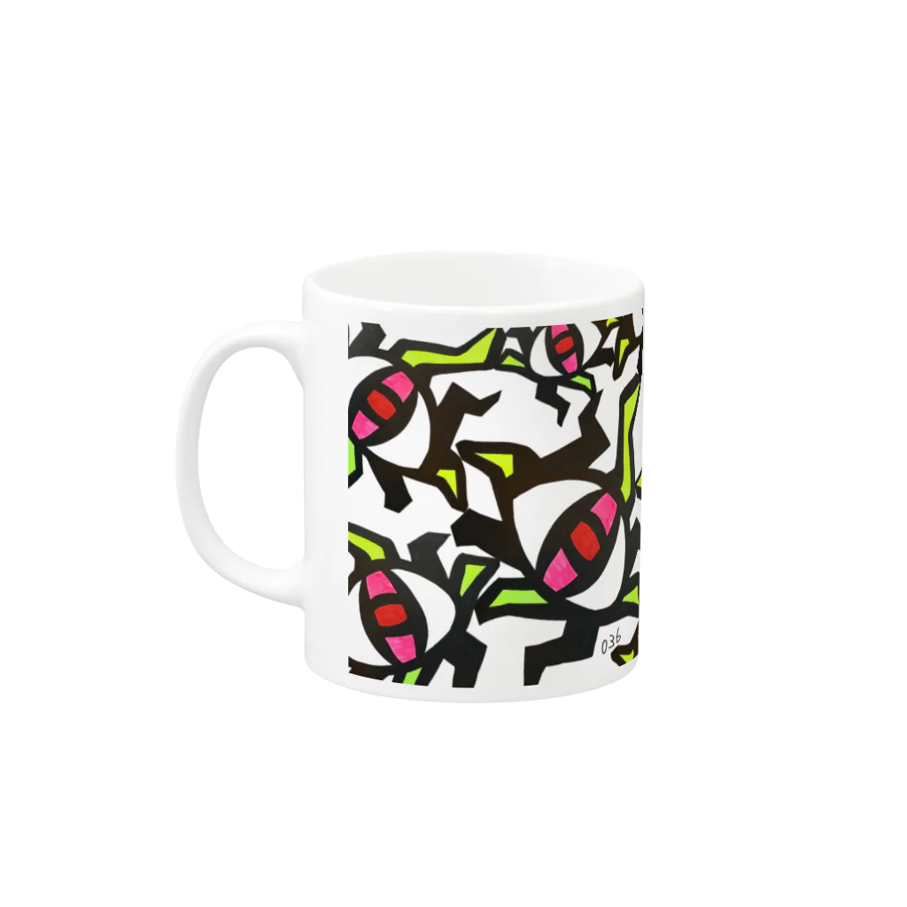 036＆37ちゃんねるのDancing third eye Mug :left side of the handle