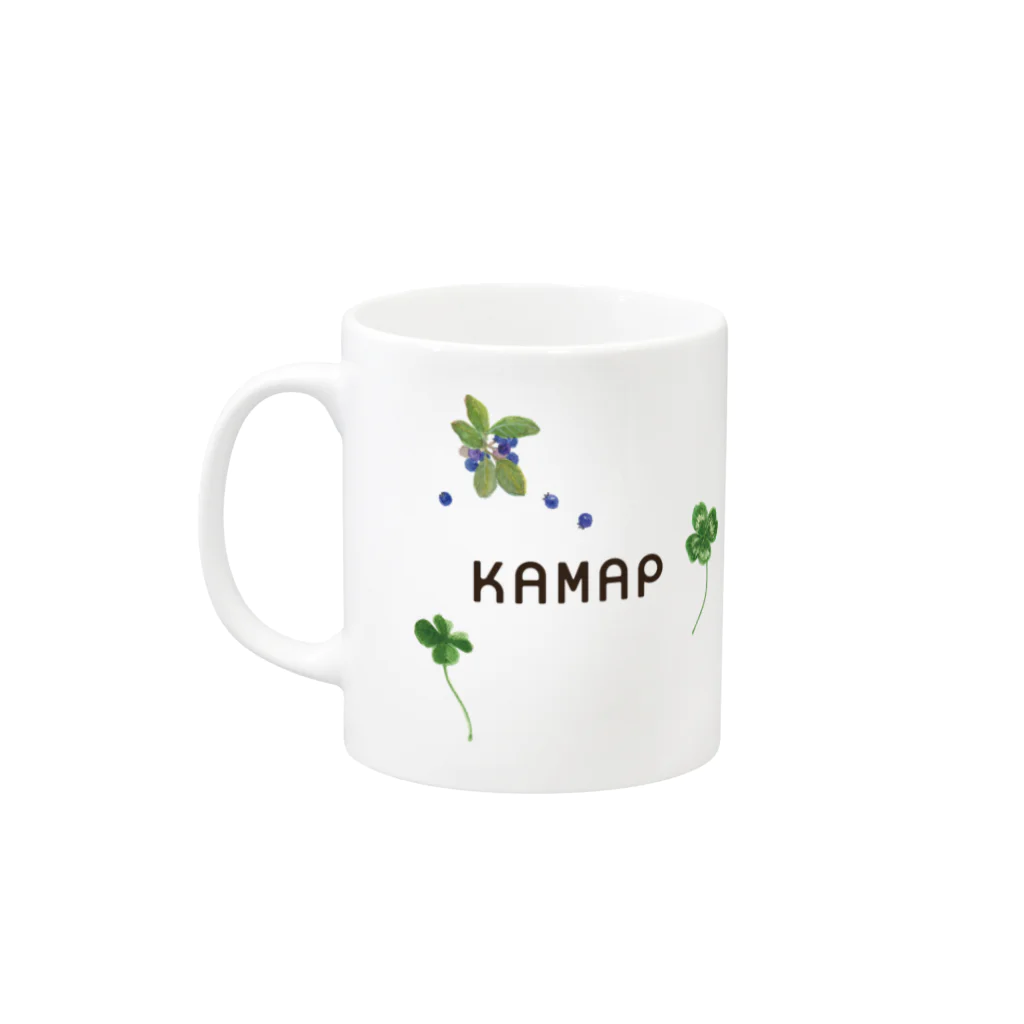 KAMAP ＆ Ricaの【KAMAP】ベリー摘みのキンクマ Mug :left side of the handle