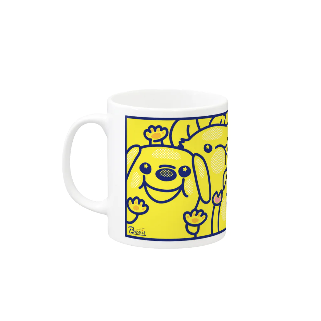 マーケットデザインワーク　ビイトの何か生まれる! Mug :left side of the handle