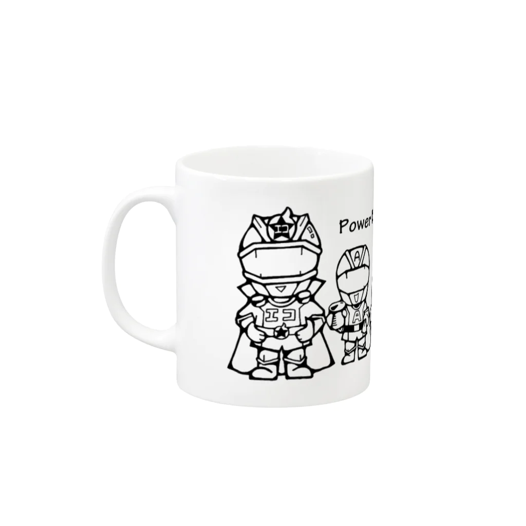 tamakichiのエコ戦隊　エコレンジャー★ Mug :left side of the handle