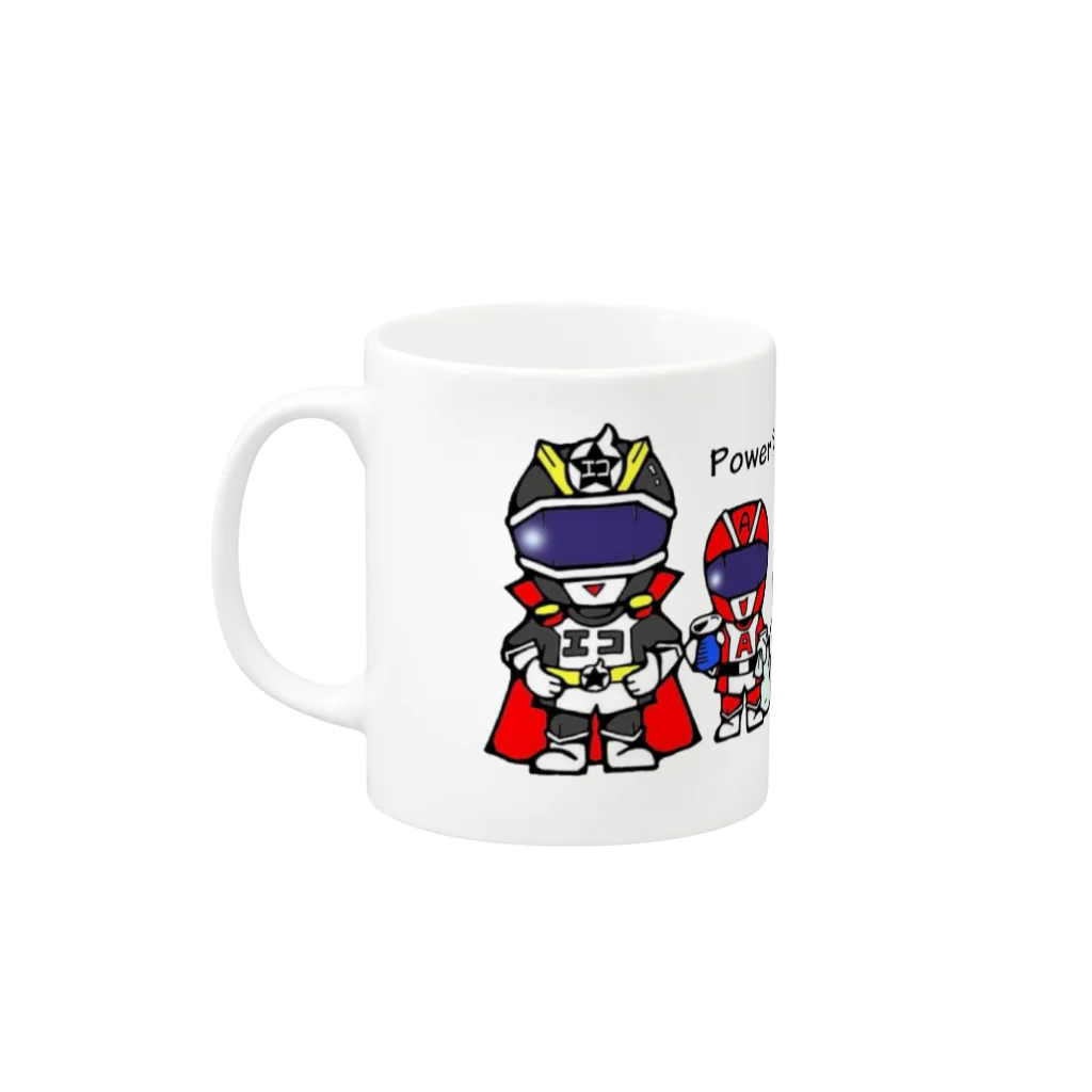 tamakichiのエコ戦隊　エコレンジャー★カラー Mug :left side of the handle