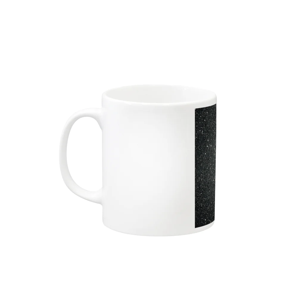 YUZAUWEMONの深夜『アスファルト』 Mug :left side of the handle