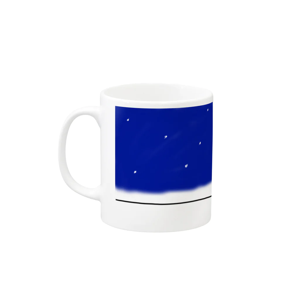 好都合の夜空を見上げるマグカップ Mug :left side of the handle