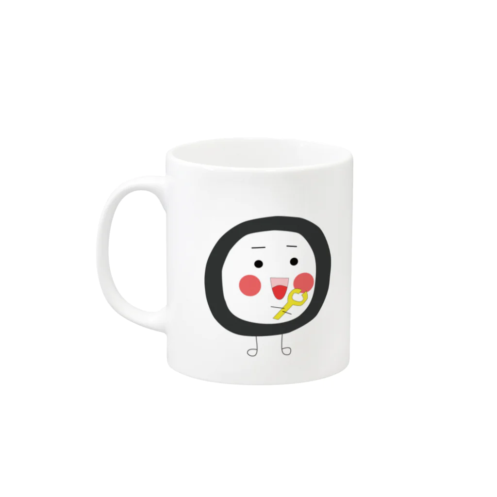 D.I.Y Challengeの「タイヤくん」マグカップ Mug :left side of the handle