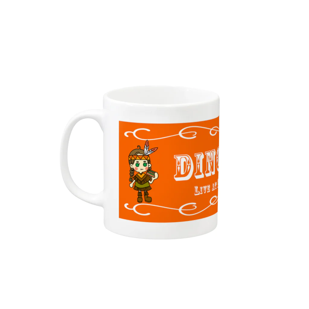 DINO DINERのディノダイナーグッズ Mug :left side of the handle