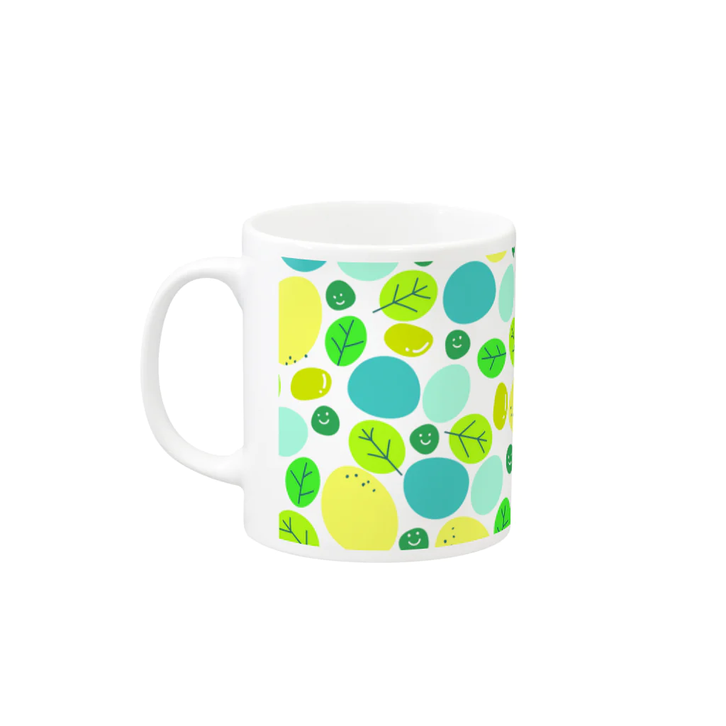 Atelier Poisson on SUZURIのマルマル（レモンミントC） Mug :left side of the handle