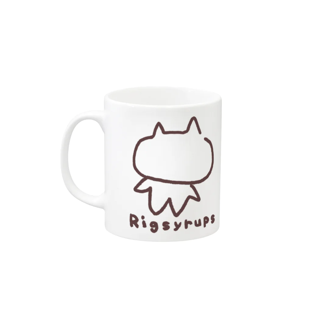 りぐしろのりぐしろくんマグ Mug :left side of the handle