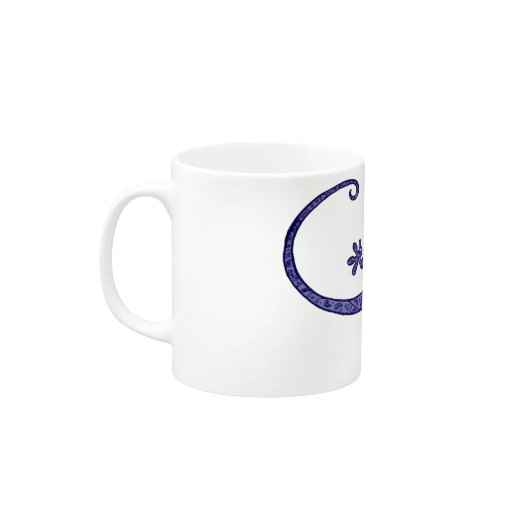 からがらのペイズリー柄とかげくん２ Mug :left side of the handle