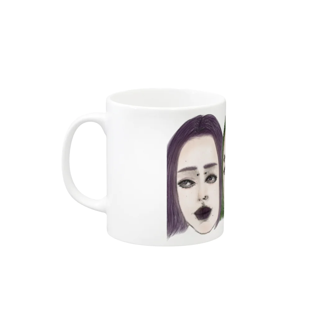 Ａ　ｍａ　Ｆａｃｏｎ〘S〙のラリ三姉妹 Mug :left side of the handle