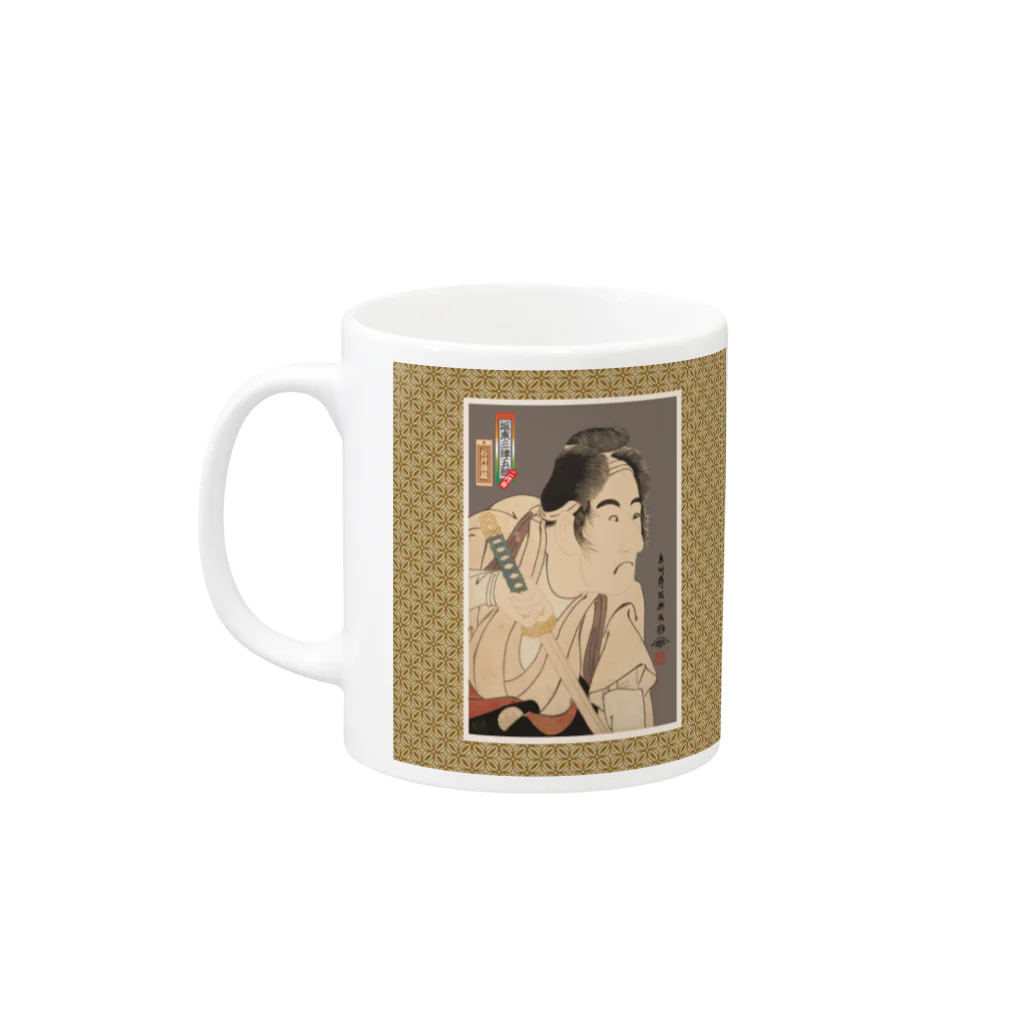 Rigelの二代目坂東三津五郎の石井源蔵 Mug :left side of the handle