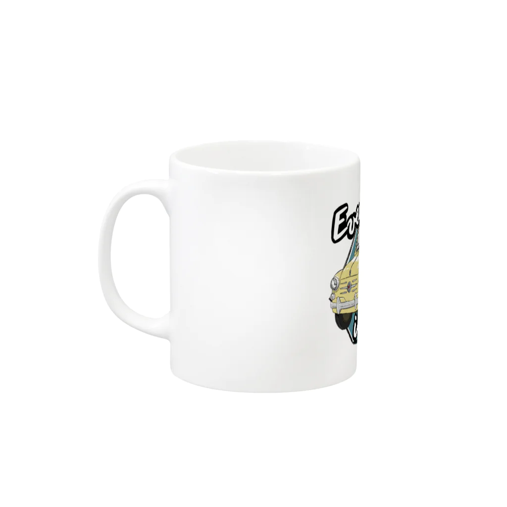 :FelizのEveryday is new day Mug :left side of the handle