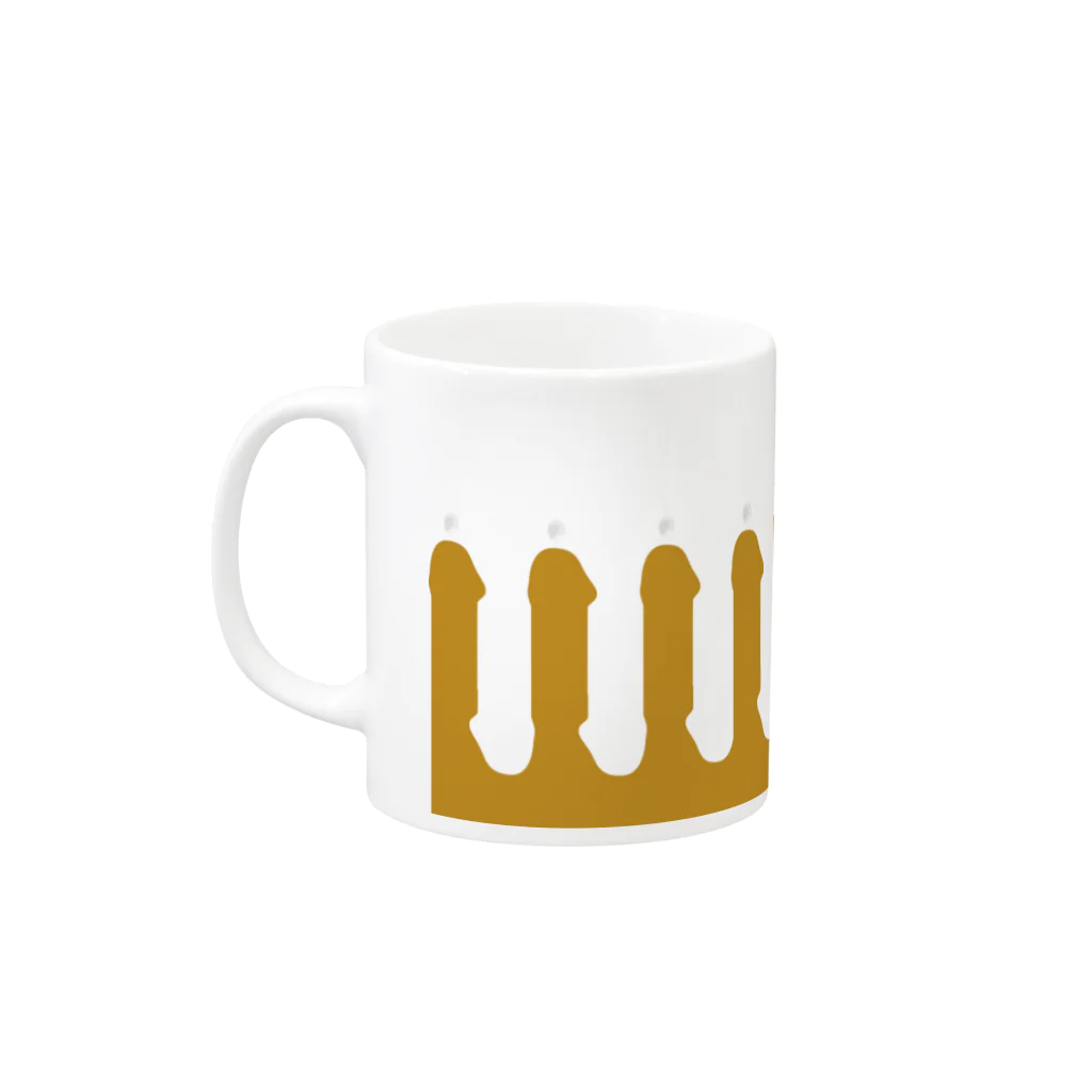 kumakumaのちんちん冠 Mug :left side of the handle