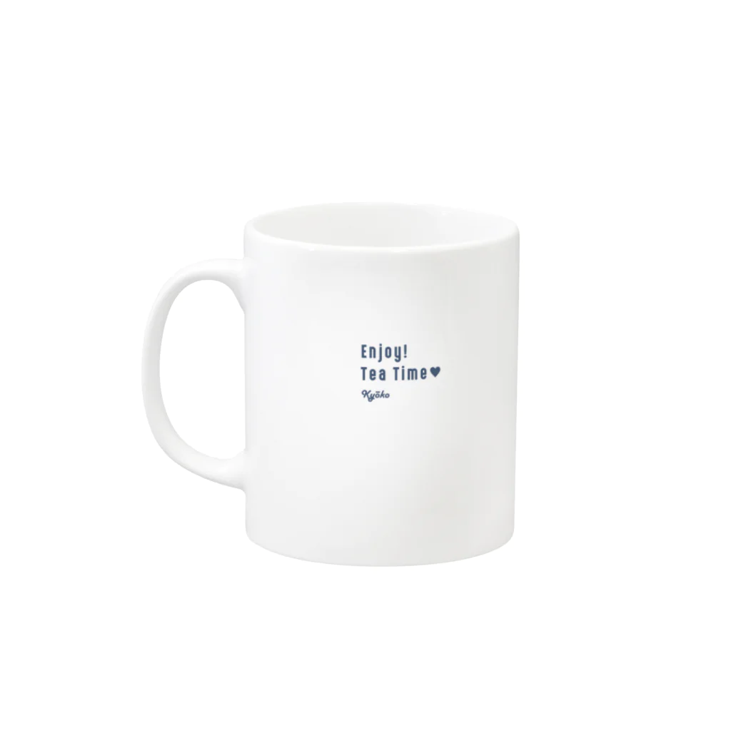 きょこぴよ物販のTHANKSきょこファミリー記念マグ Mug :left side of the handle