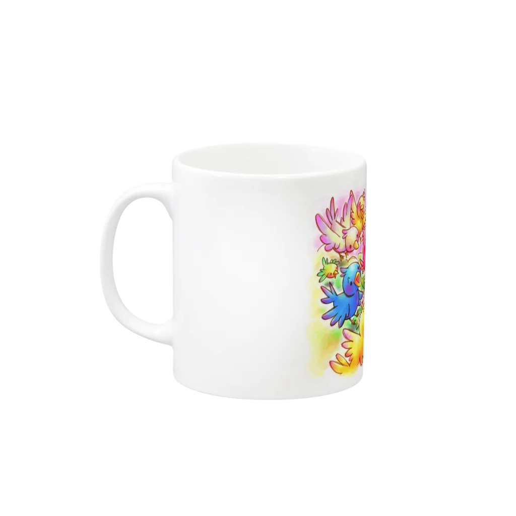 らせんゆむのらせんゆむのいろとりどり Mug :left side of the handle