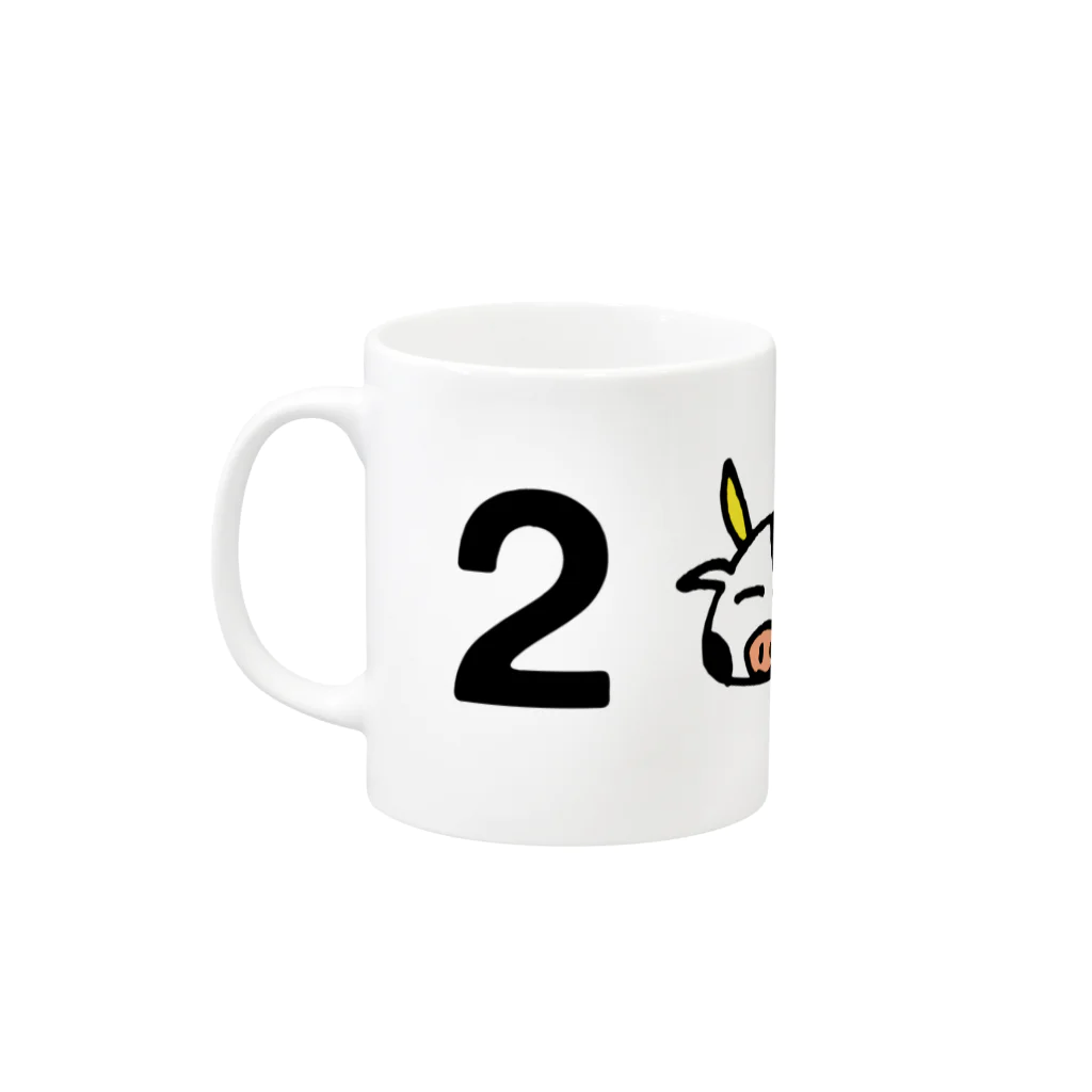 onomeacutetroのushi_2021 Mug :left side of the handle