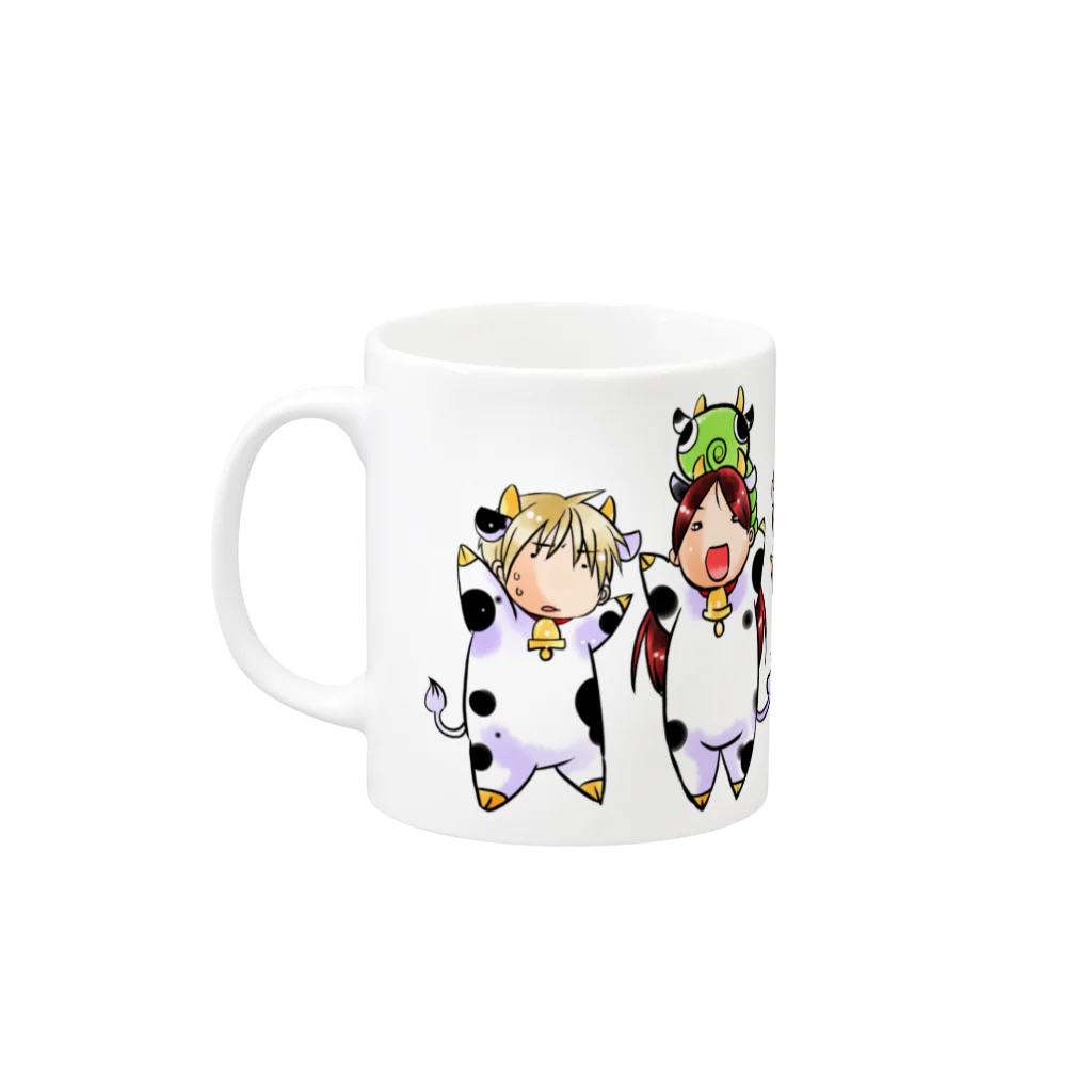 南澤久佳の牛乳おいしい祭り Mug :left side of the handle