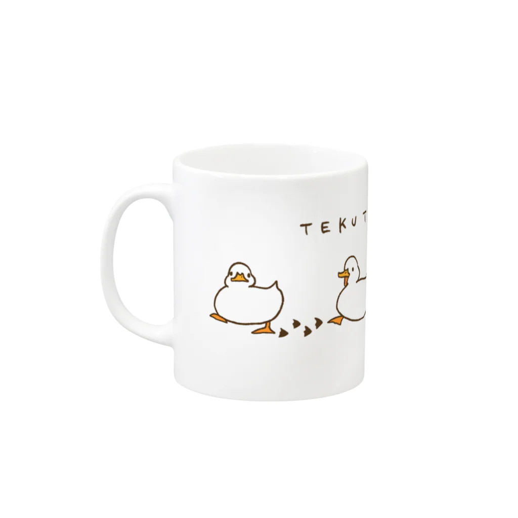 mocaのTEKUTEKUアヒル Mug :left side of the handle