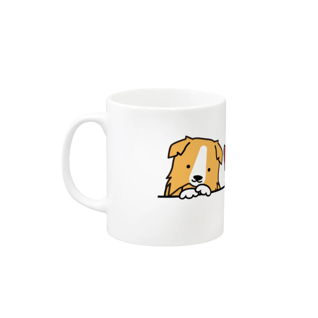 DSRN shopの仲良しの三匹犬 Mug :left side of the handle