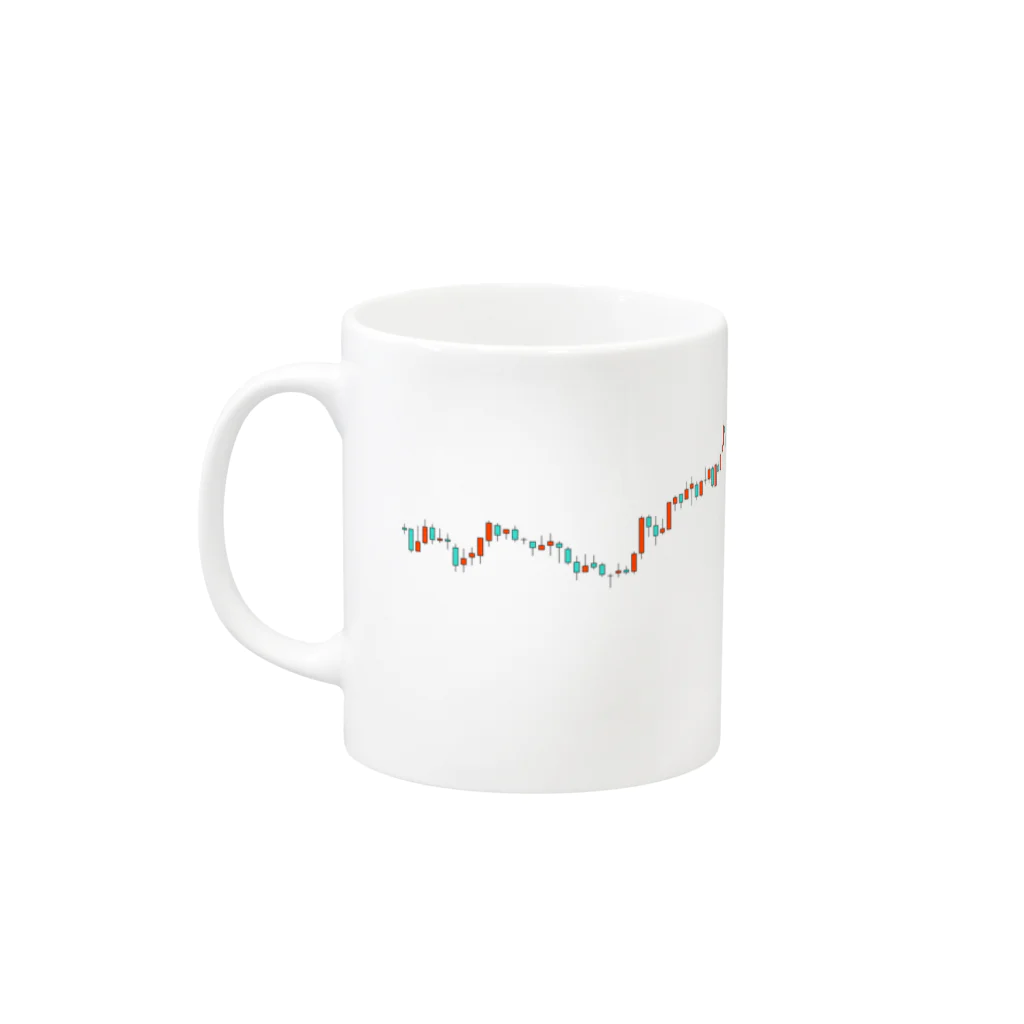 ローソク足のローソク足マグカップ Mug :left side of the handle