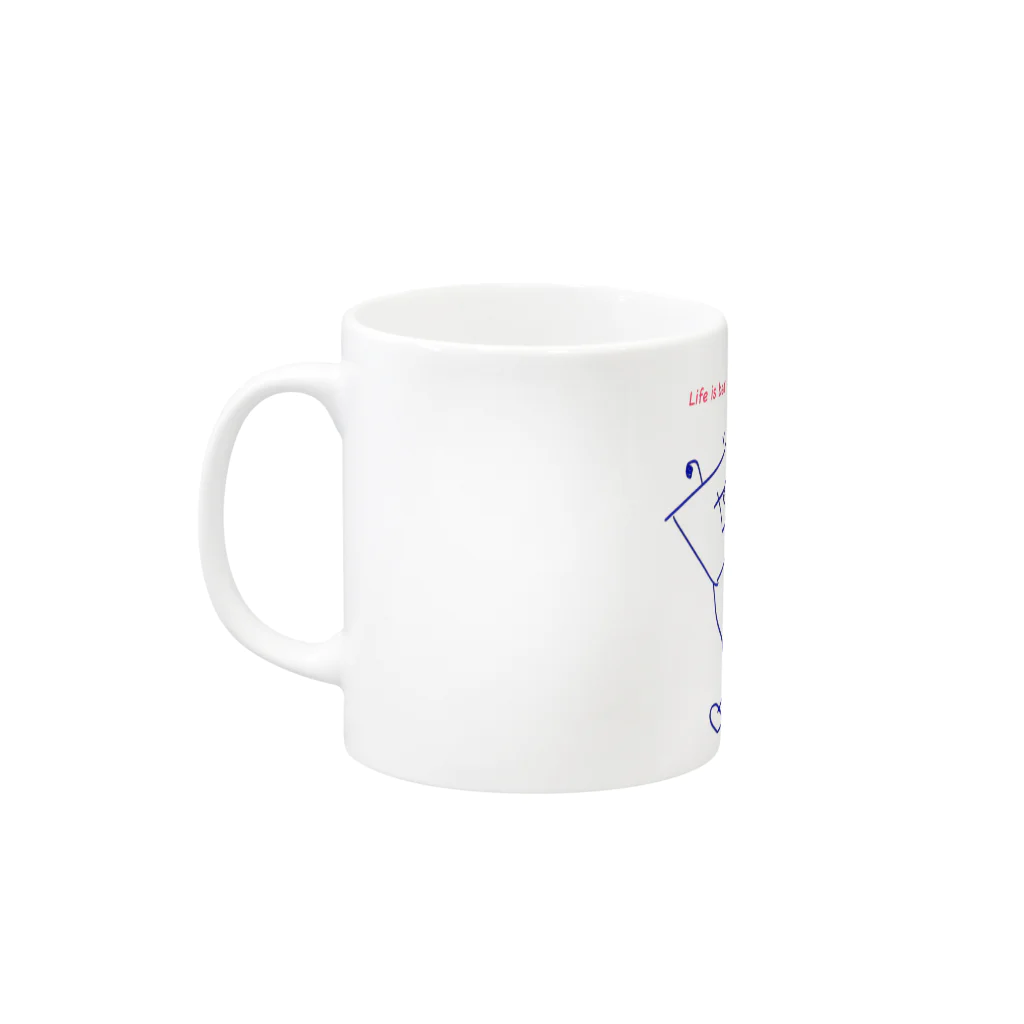 ダウン症のあるニコ（７歳）のさくひんのニコロボフレンズ Mug :left side of the handle