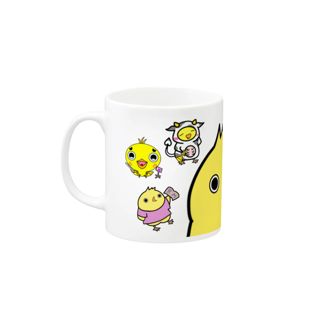 ジャイアント swing おーけすとら 【ノリやんのSHOP】のオールスター Mug :left side of the handle