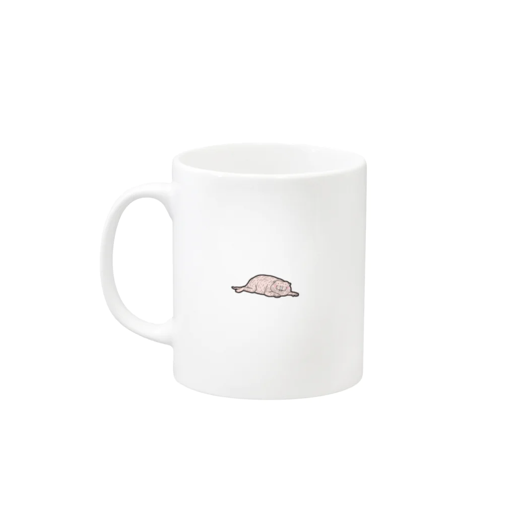 へんないきものチャンネルのきつねさんとハダカデバネズミ Mug :left side of the handle