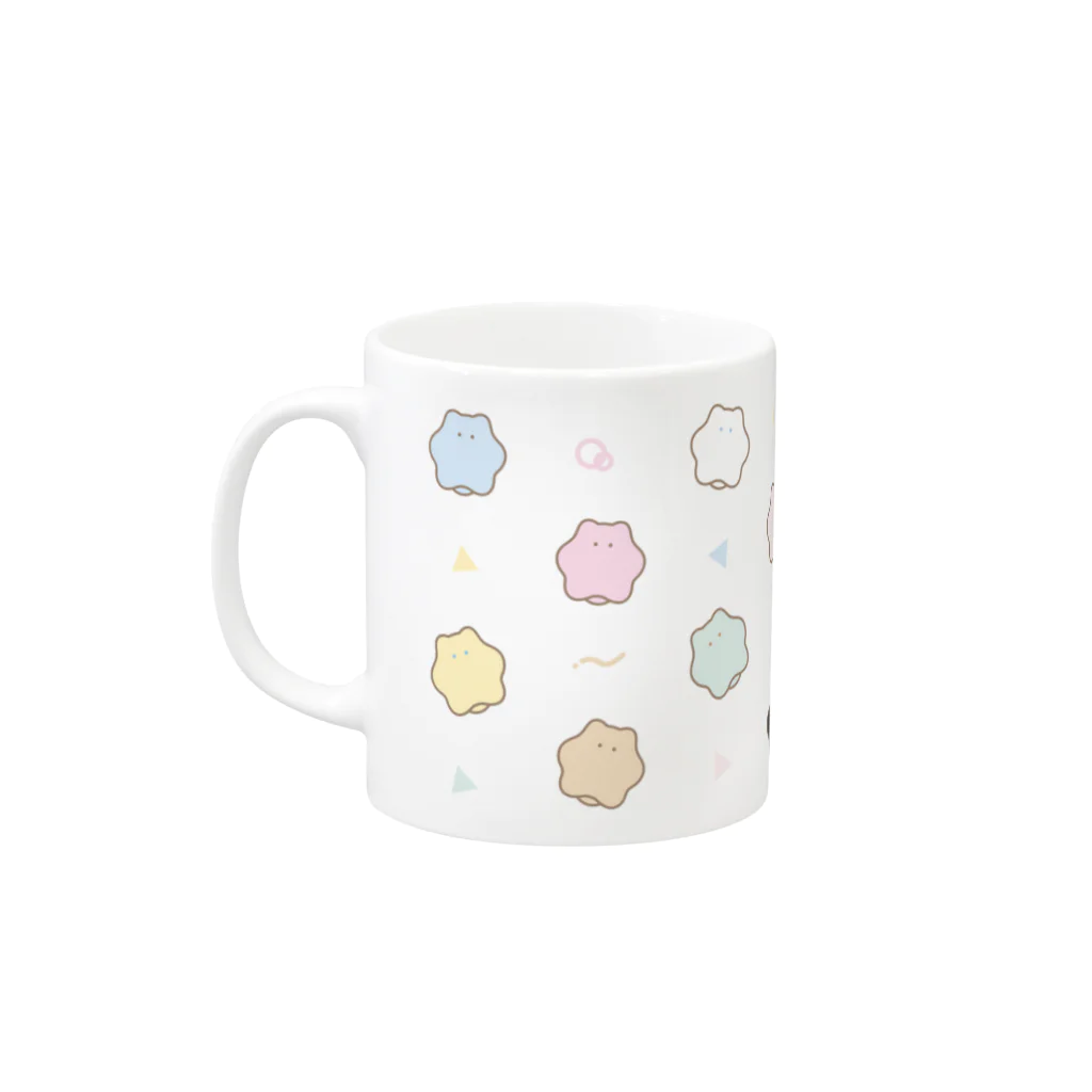 やさしさのわにゃたち Mug :left side of the handle