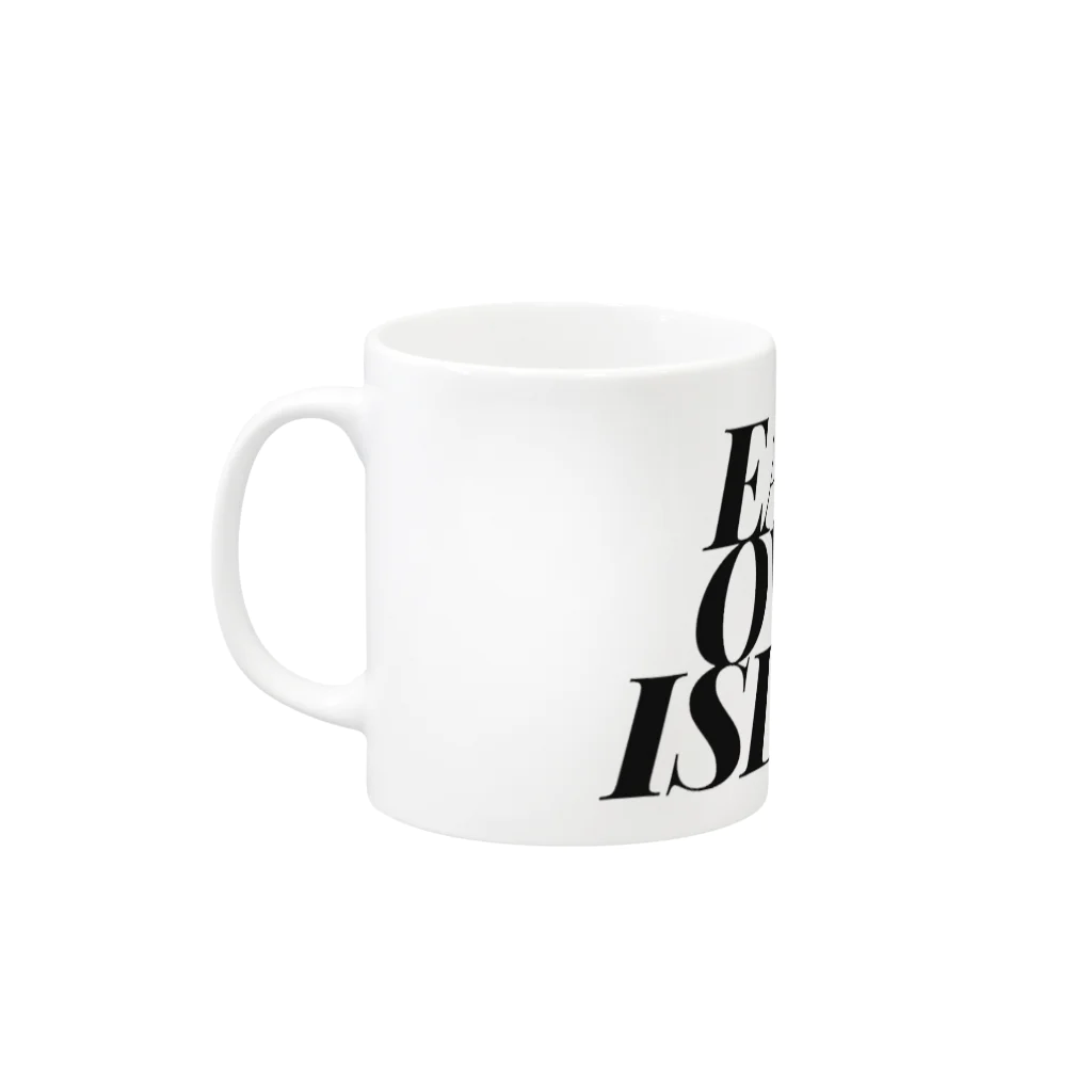 N'MEAN?のEAST OVER ISLAND 1stロゴ Mug :left side of the handle