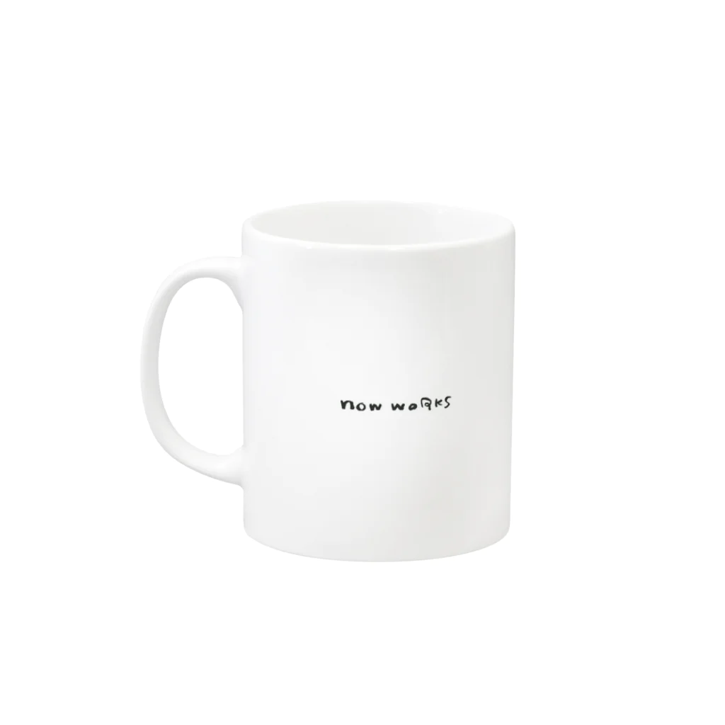 now worksの飲む場所を指示してくるコップ(ウサギぼっちゃん) Mug :left side of the handle