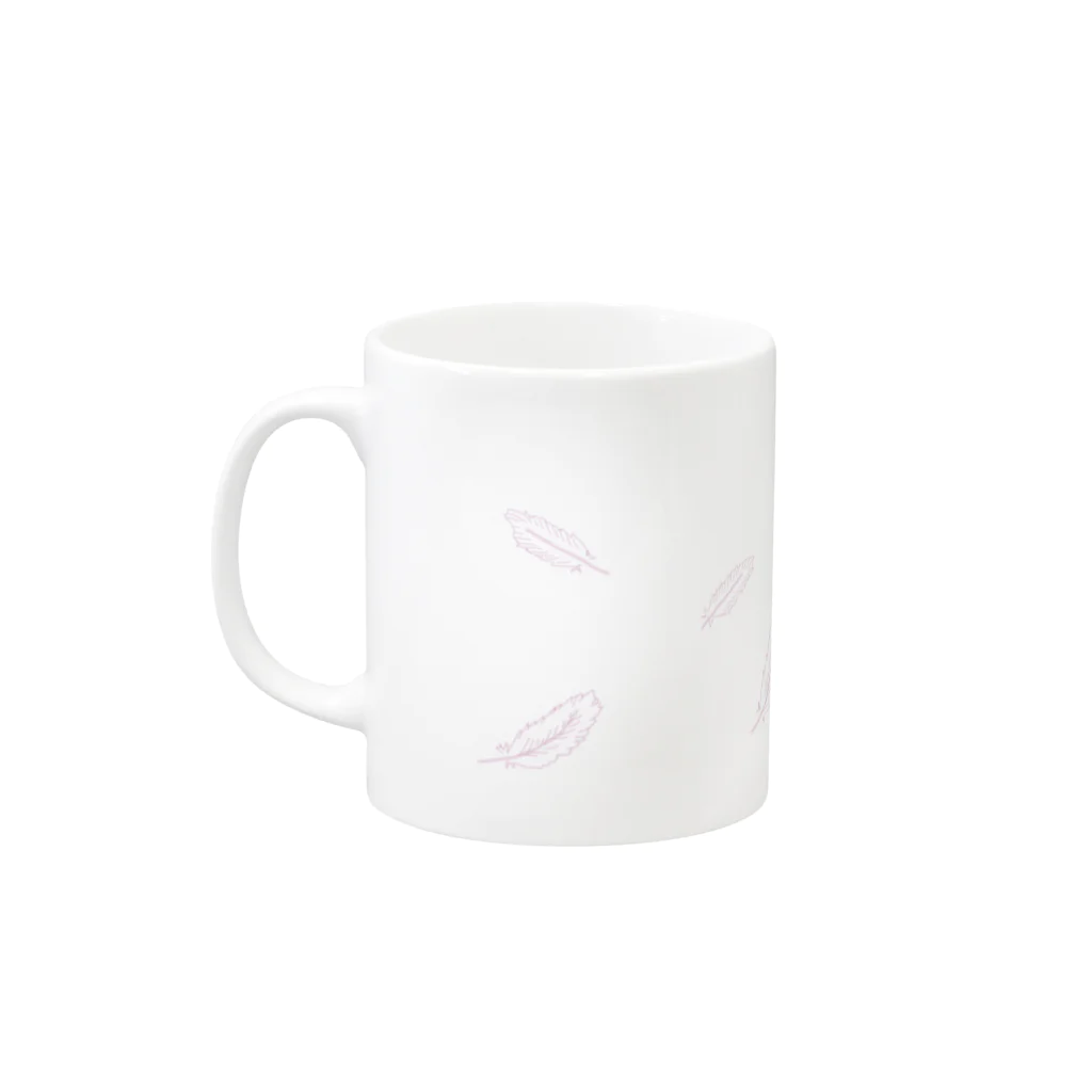 つめくさカップ店の羽 Mug :left side of the handle